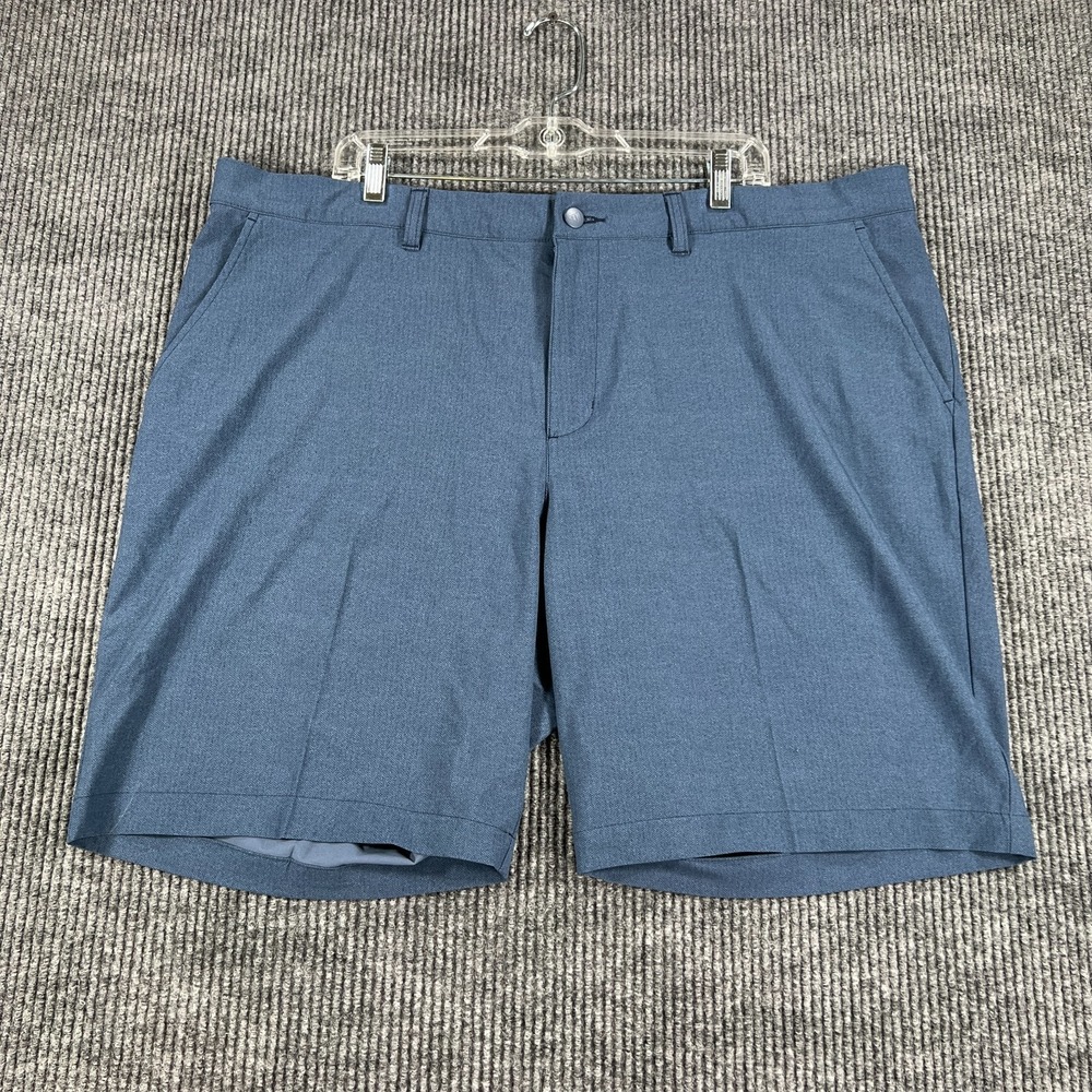 Adidas Shorts Mens 42 Blue Chino Casual Golf Outdoor Lightweight 9" Inseam